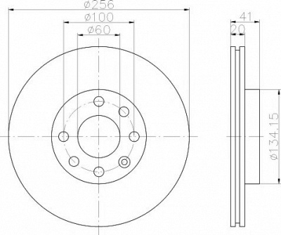 HELLA PAGID 8dd355102681 -  Тормозной диск